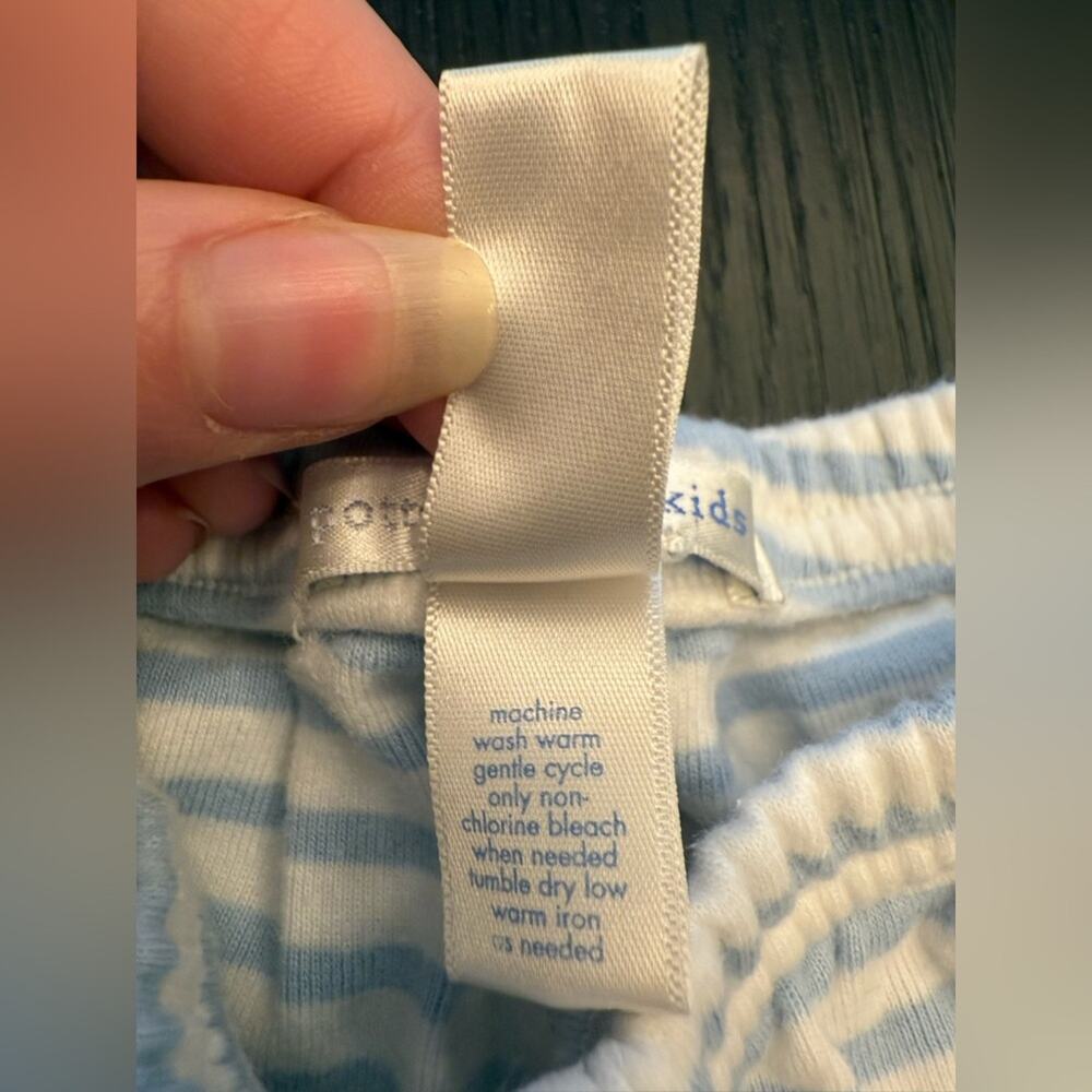 Pottery Barn Kids Striped 100% Cotton Pants Size 6 - 12 Months - Picture 5 of 7